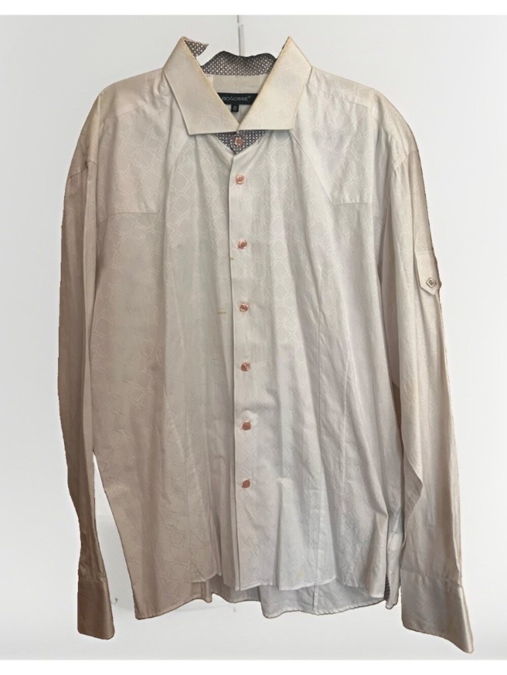 Bogosse men's long sleeve White Matt shirt Size 8 4XL. Read. Ab